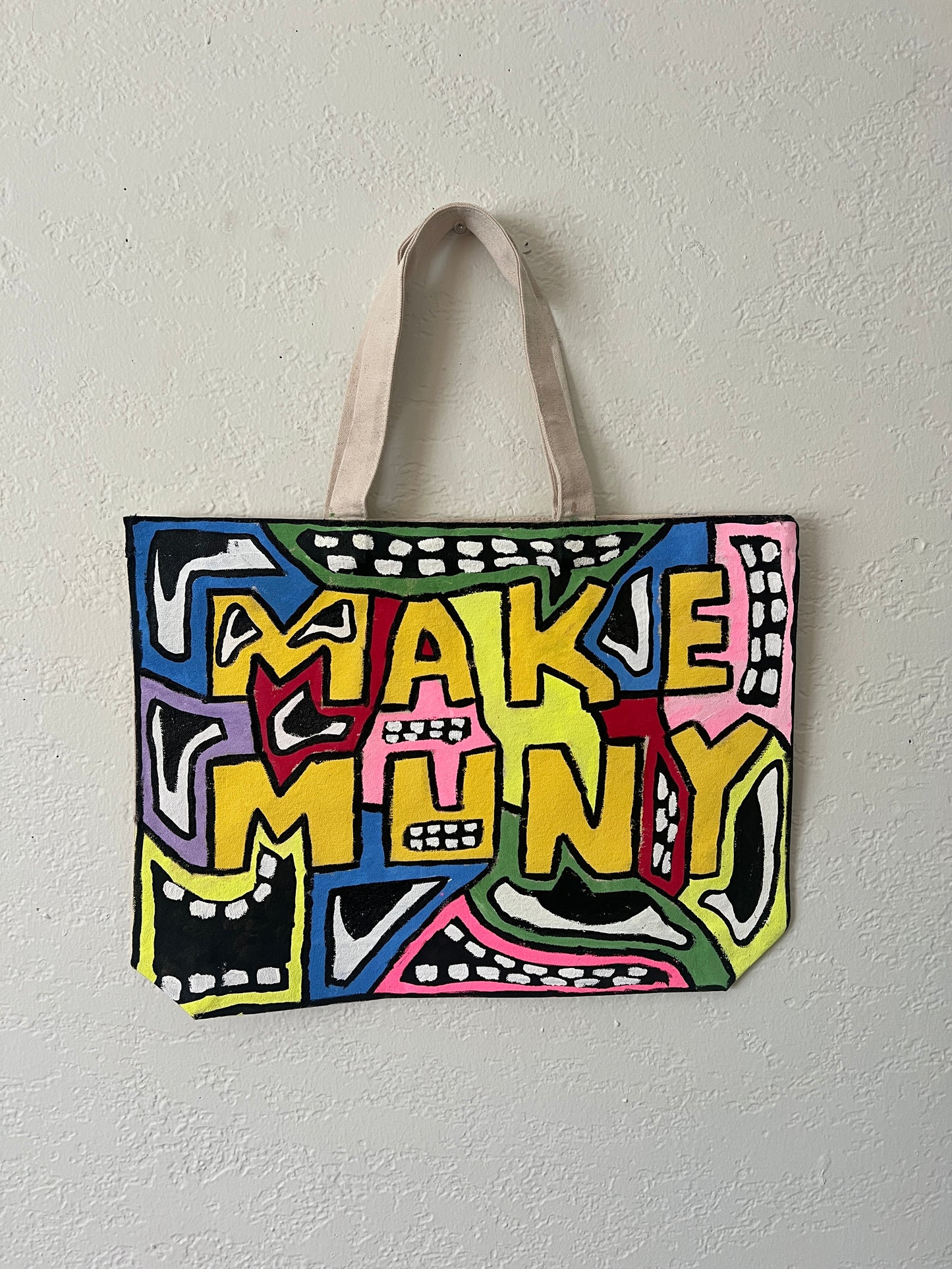 MAKE MUNY CANVAS TOTE