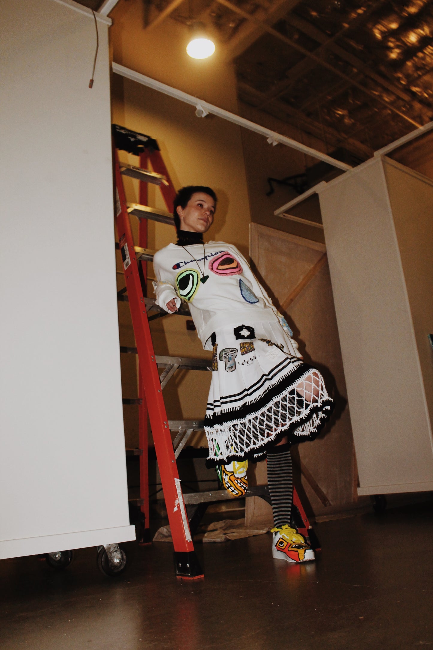 STVNDID X LADY LYSS Basketball Net Skirt
