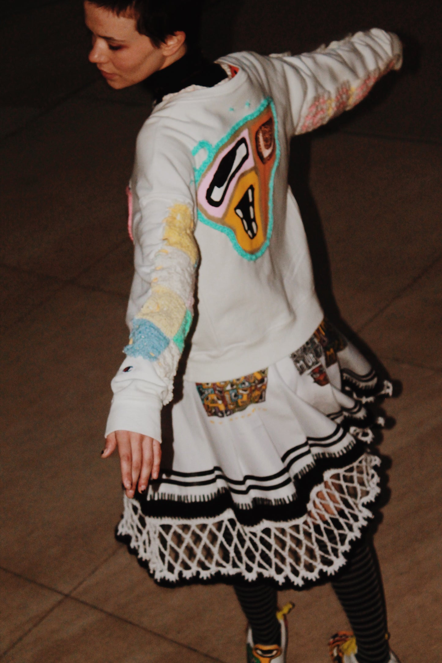 STVNDID X LADY LYSS Basketball Net Skirt