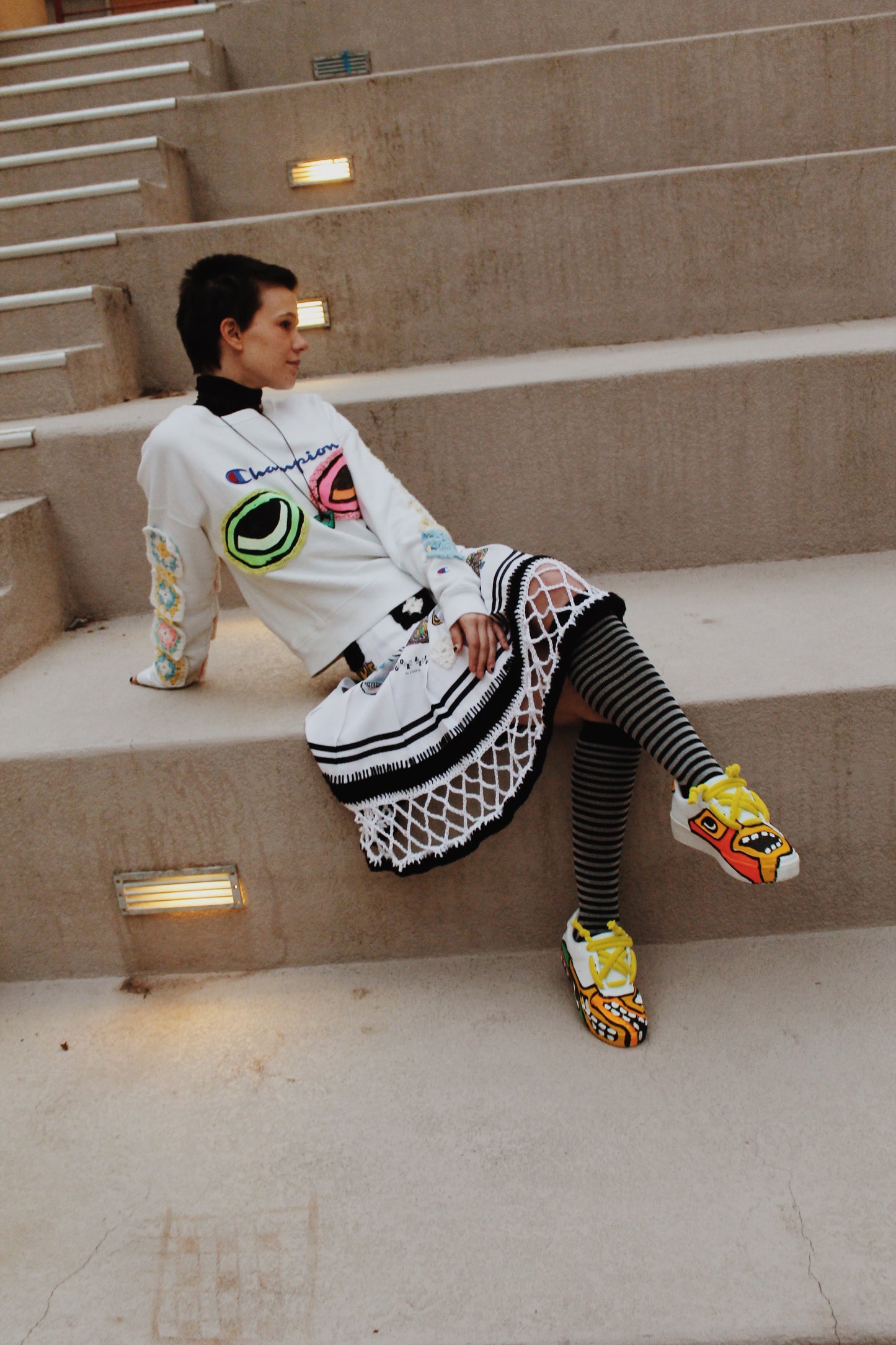 STVNDID X LADY LYSS Basketball Net Skirt