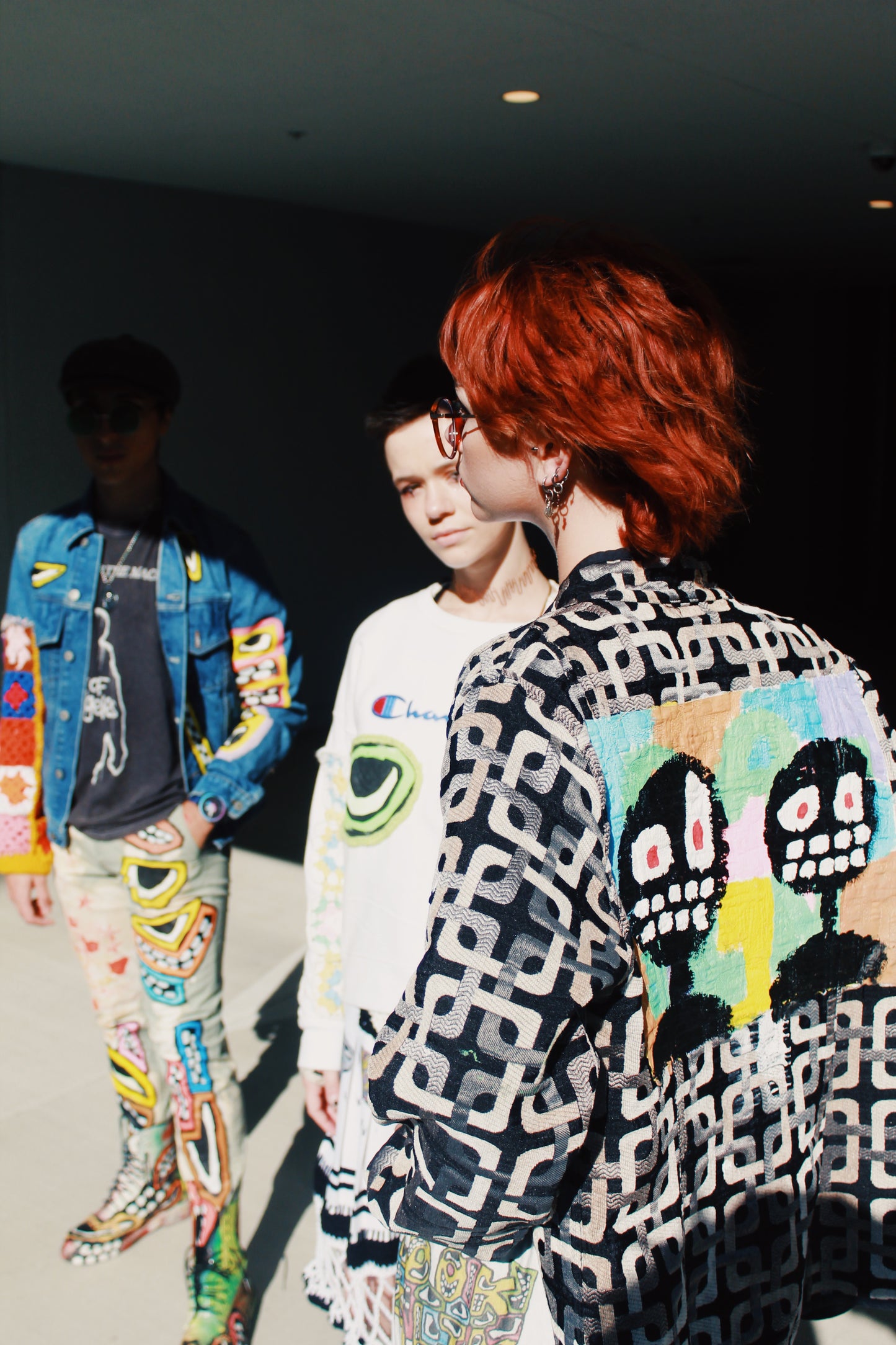 "TWINS" PAINTED VINTAGE JACKET
