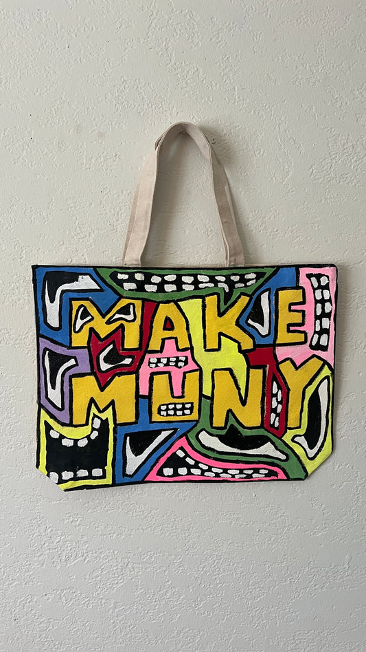 MAKE MUNY CANVAS TOTE