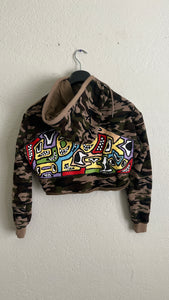 Camo Crop Hoodie
